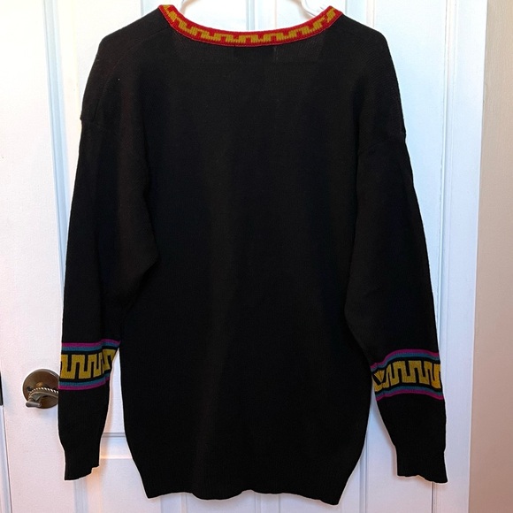 Vintage 90s Women’s Bay Club Lambswool Cardigan Made in Hong Kong - Picture 2 of 7